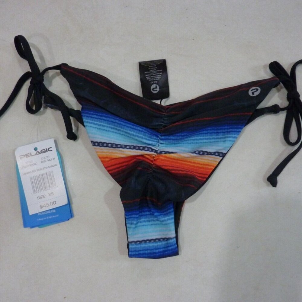 NEW WITH TAG PELAGIC LAHAINA REVERSIBLE BIKINI BOTTOM SANCHO SIZE L